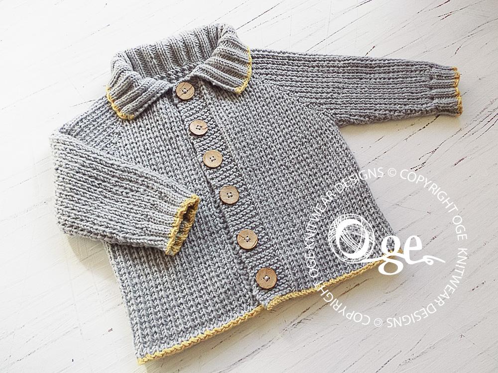Baby/toddlers seamless top down Fisherman's Rib Jacket - P058