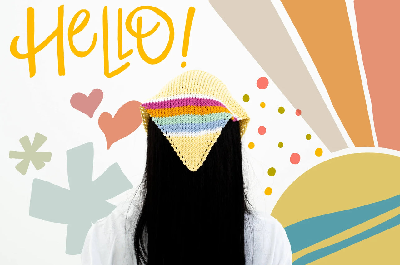 Orchard Beach Bandana Hat Crochet Pattern
