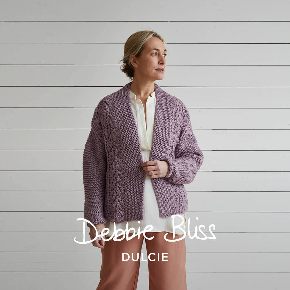 Debbie Bliss Lace & Garter Stitch Cardigan Knitting Pattern