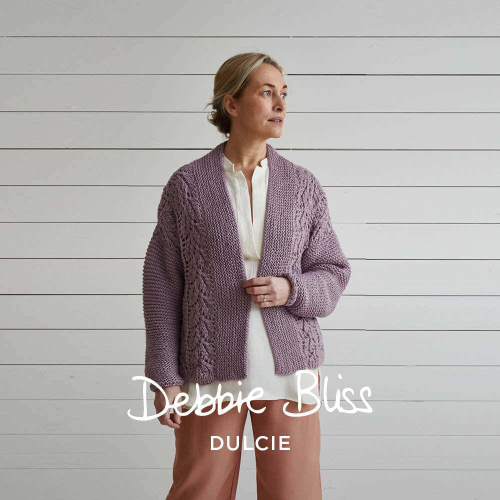 Debbie Bliss Lace & Garter Stitch Cardigan Knitting Pattern