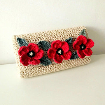 Crochet Flower 2 Pochette Bag