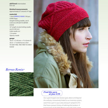 Berroco Deran Hat Knitting Pattern