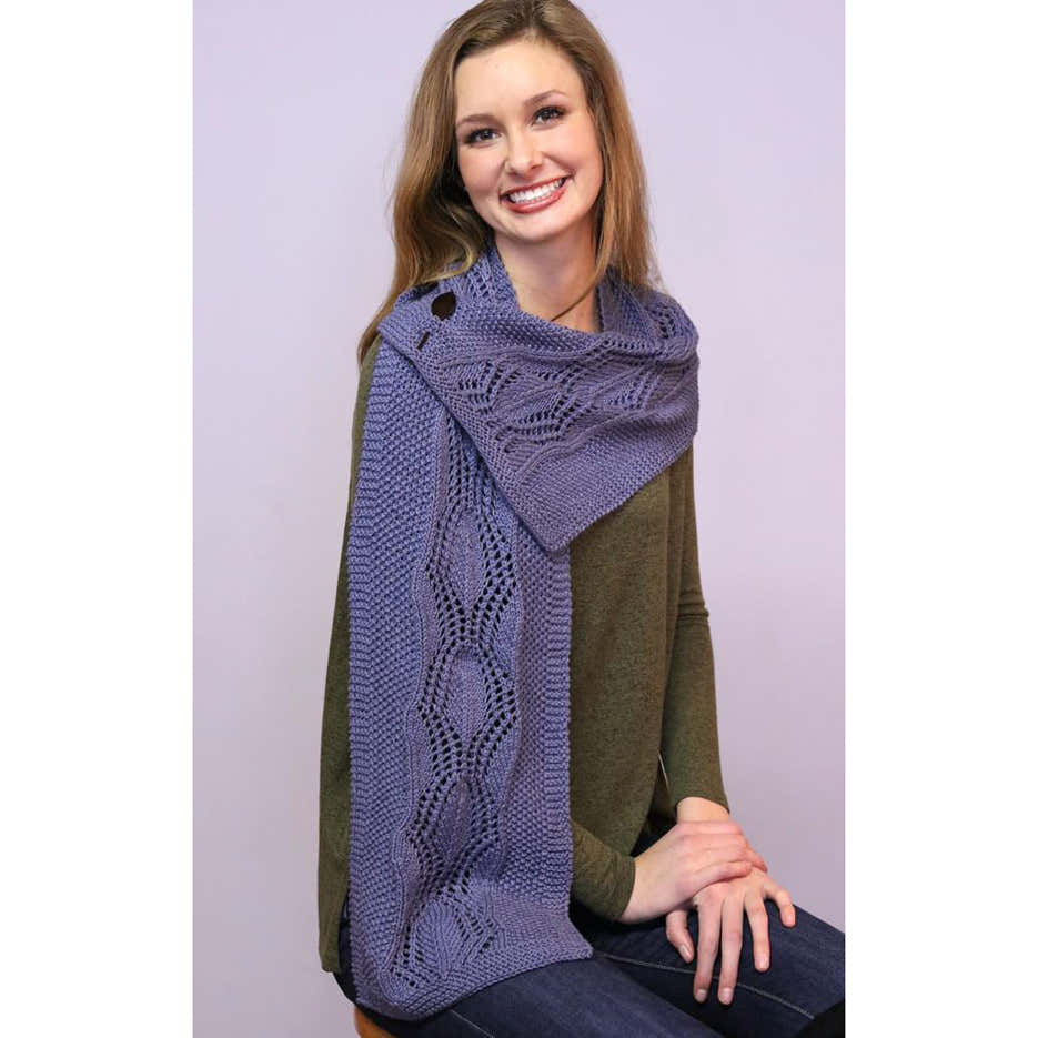 Plymouth Yarn Pineapple Scarf Knitting Pattern
