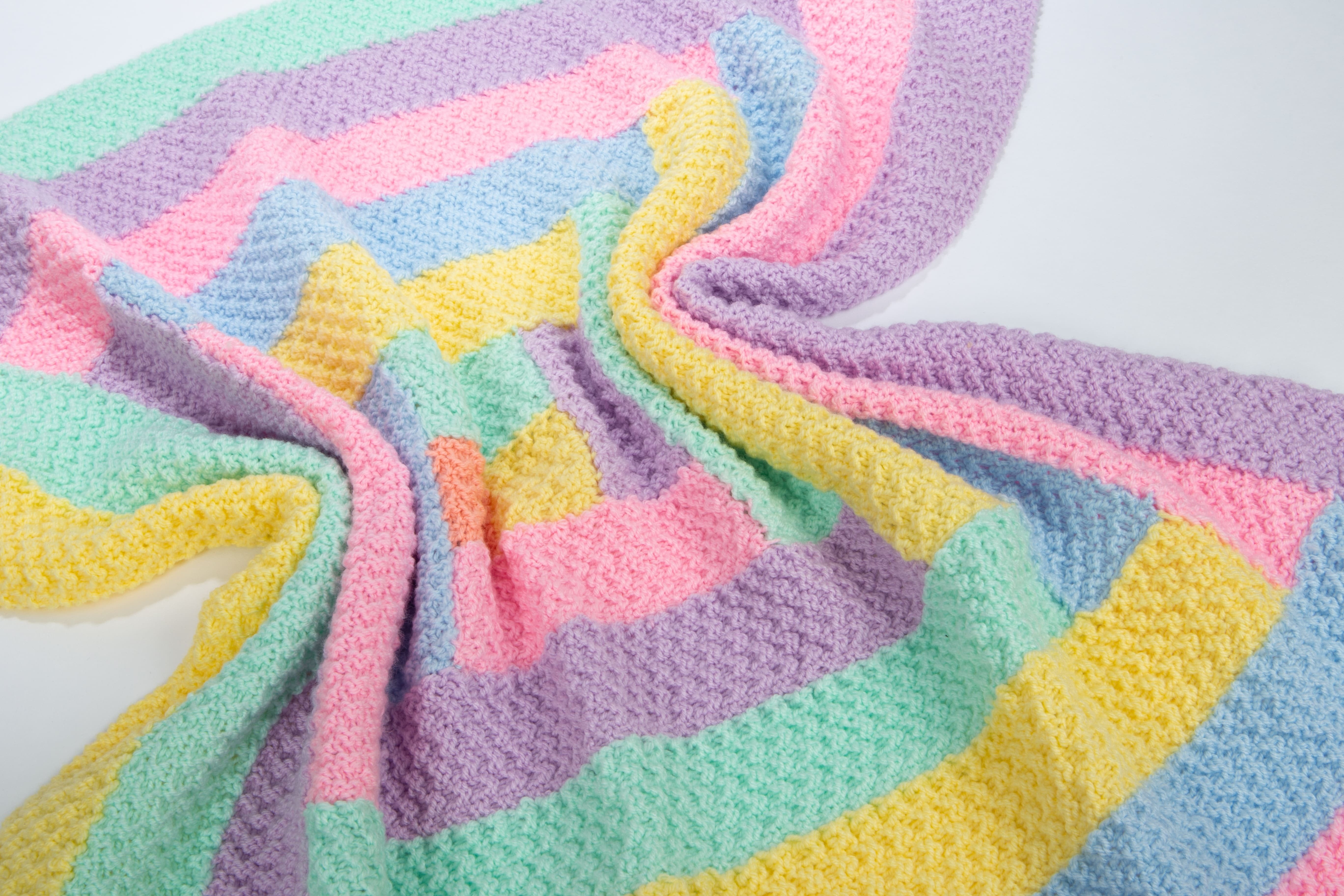 Deramores Log Cabin Blanket Knitting Pattern