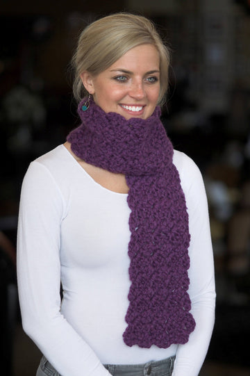 Crochet Scarf in Plymouth Yarn De Aire - F366 - PDF