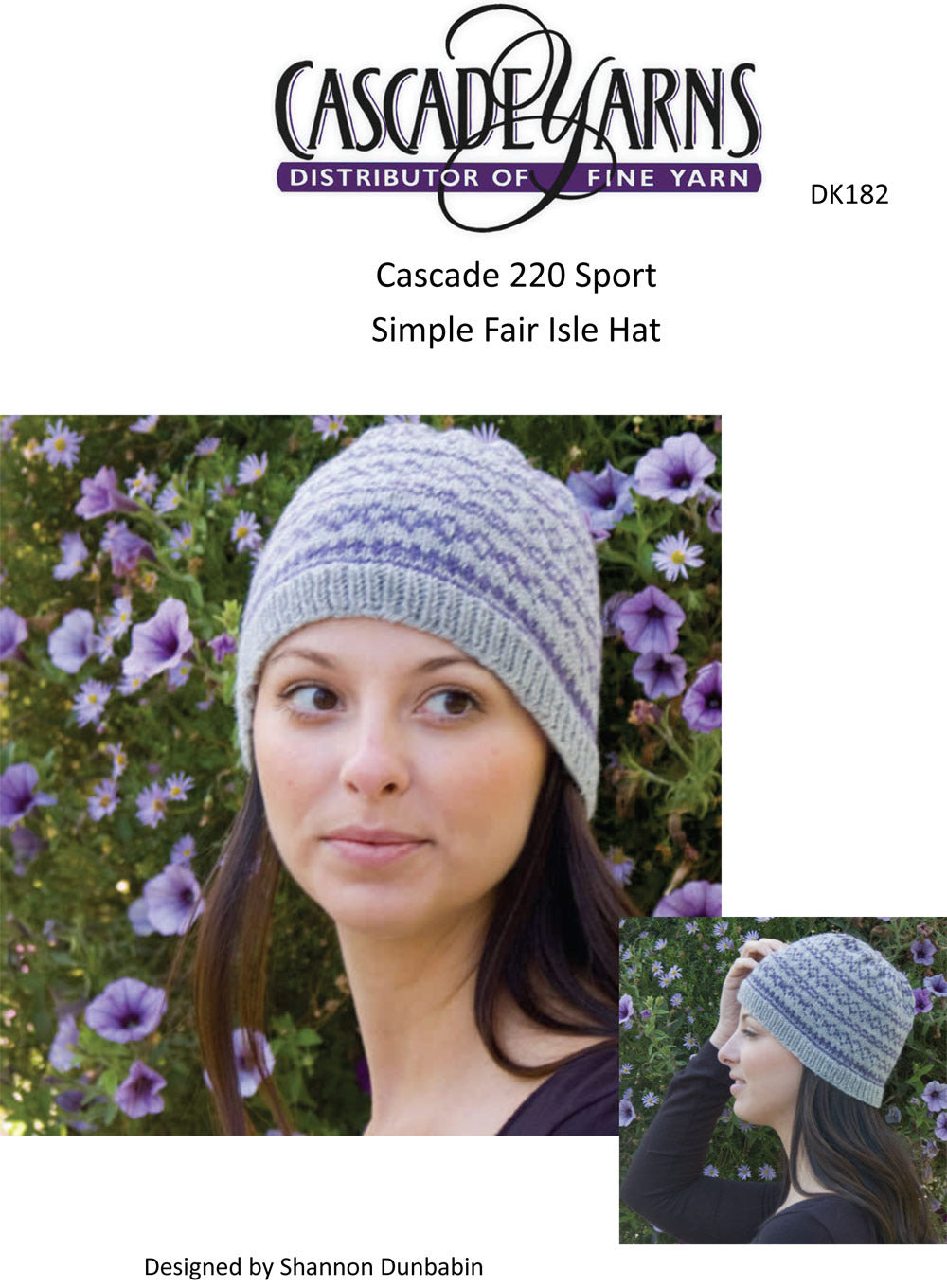 Cascade Yarns DK Simple Fair Isle Hat Knitting Pattern