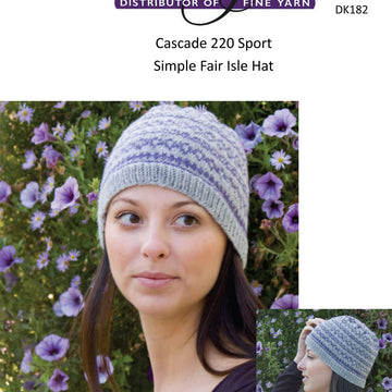 Cascade Yarns DK Simple Fair Isle Hat Knitting Pattern