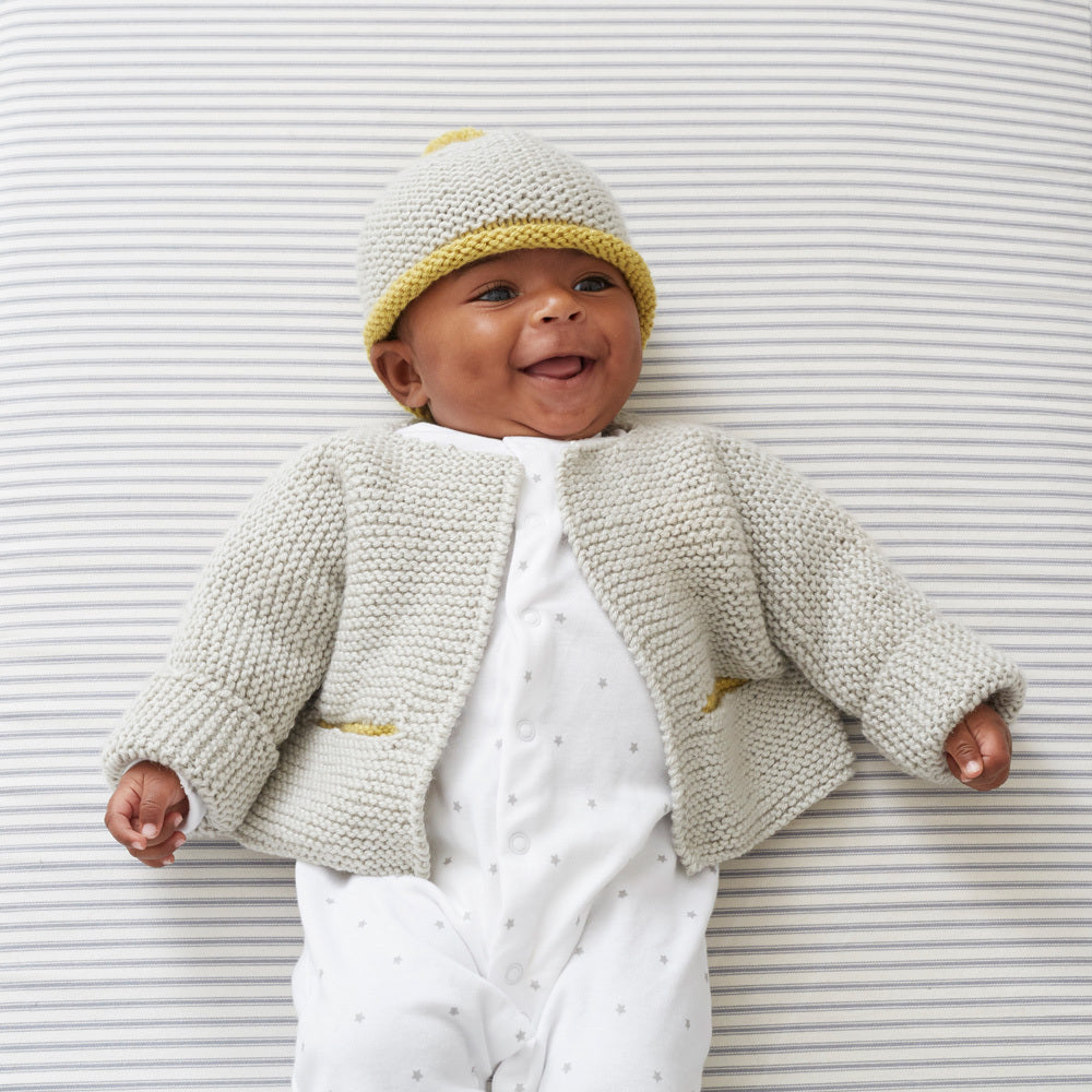 Debbie Bliss Garter Stitch Jacket & Hat Knitting Pattern