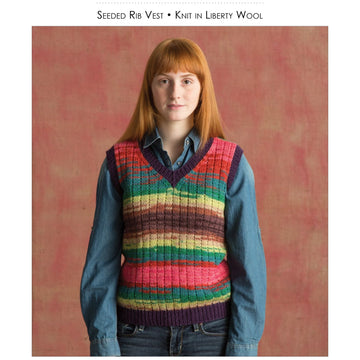 Classic Elite Yarns Seeded Rib Vest Knitting Pattern