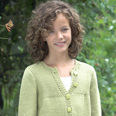 Plymouth Yarn Girl's Cardigan Knitting Pattern