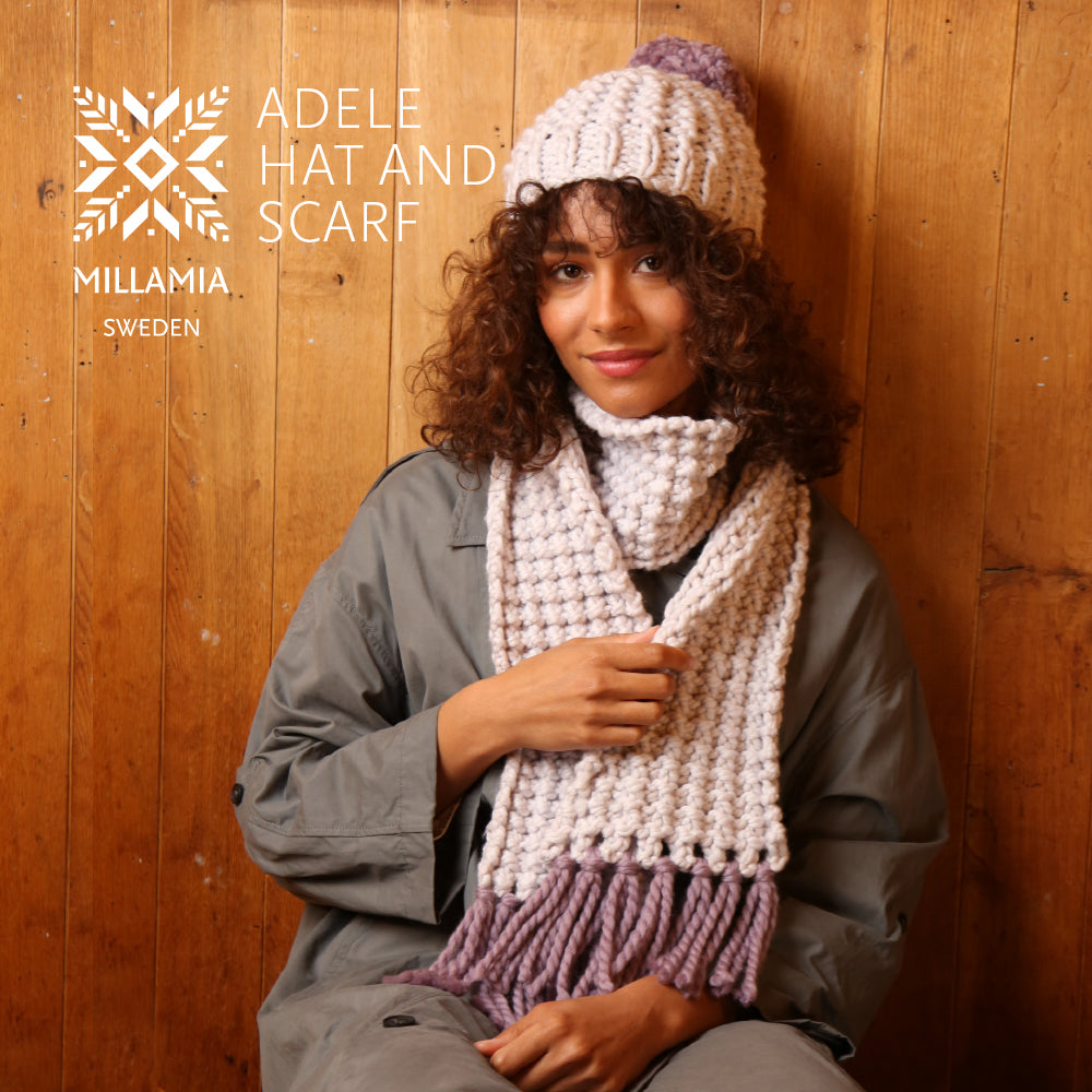MillaMia Adele Hat & Scarf Knitting Pattern