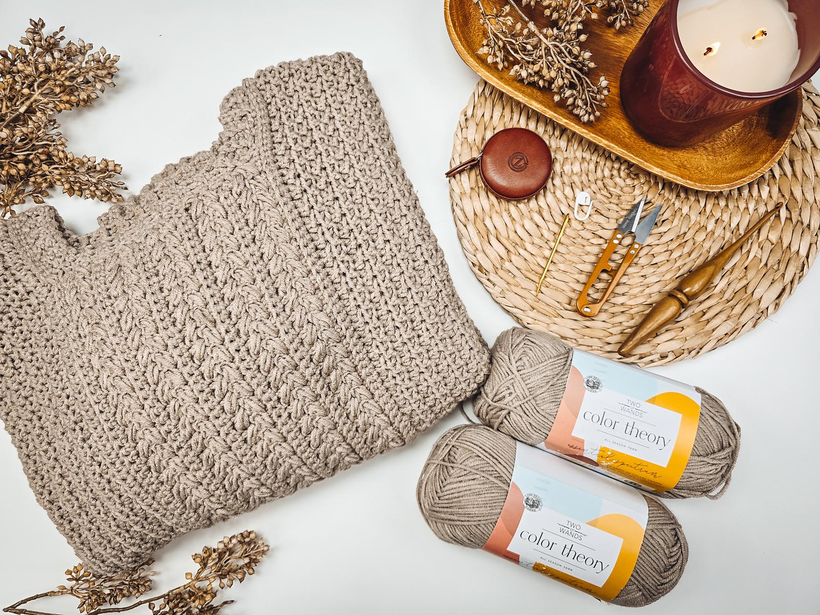 Toasty Wheat Crochet Sweater