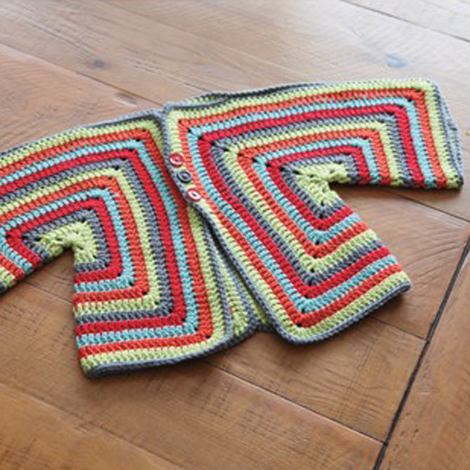 Valley Yarns Carle Crocheted Baby Cardigan Pattern Pattern