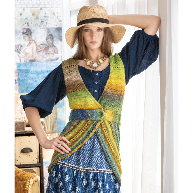 Noro Half Circle Vest Waistcoat Knitting Pattern