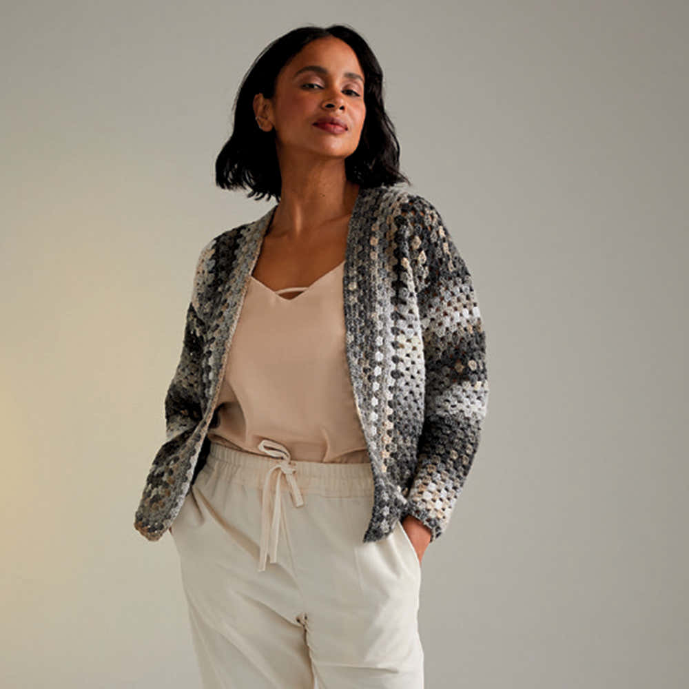 Sirdar Moon & Stars Cardigan Crochet Pattern