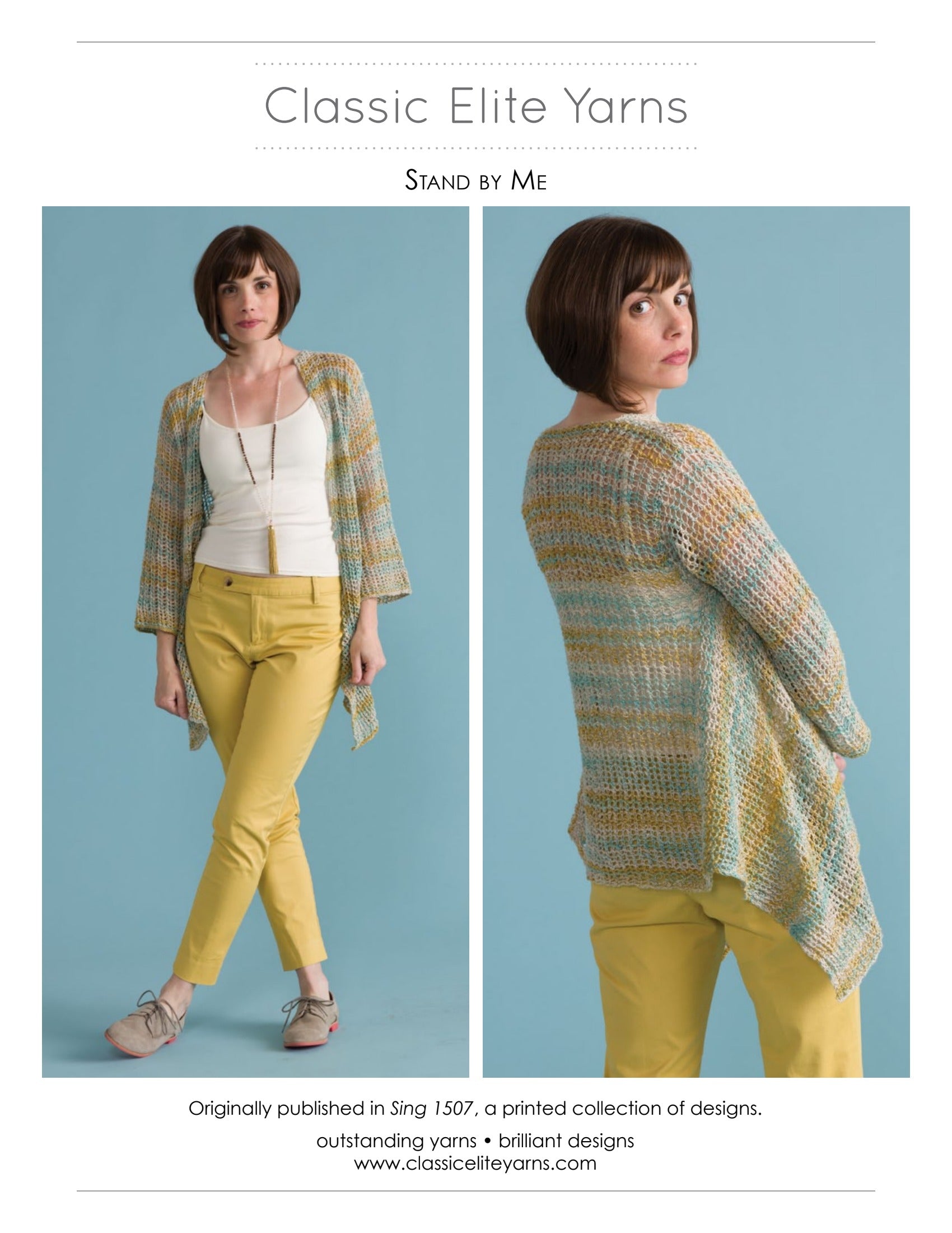Classic Elite Yarns Stand By Me Cardigan Knitting Pattern