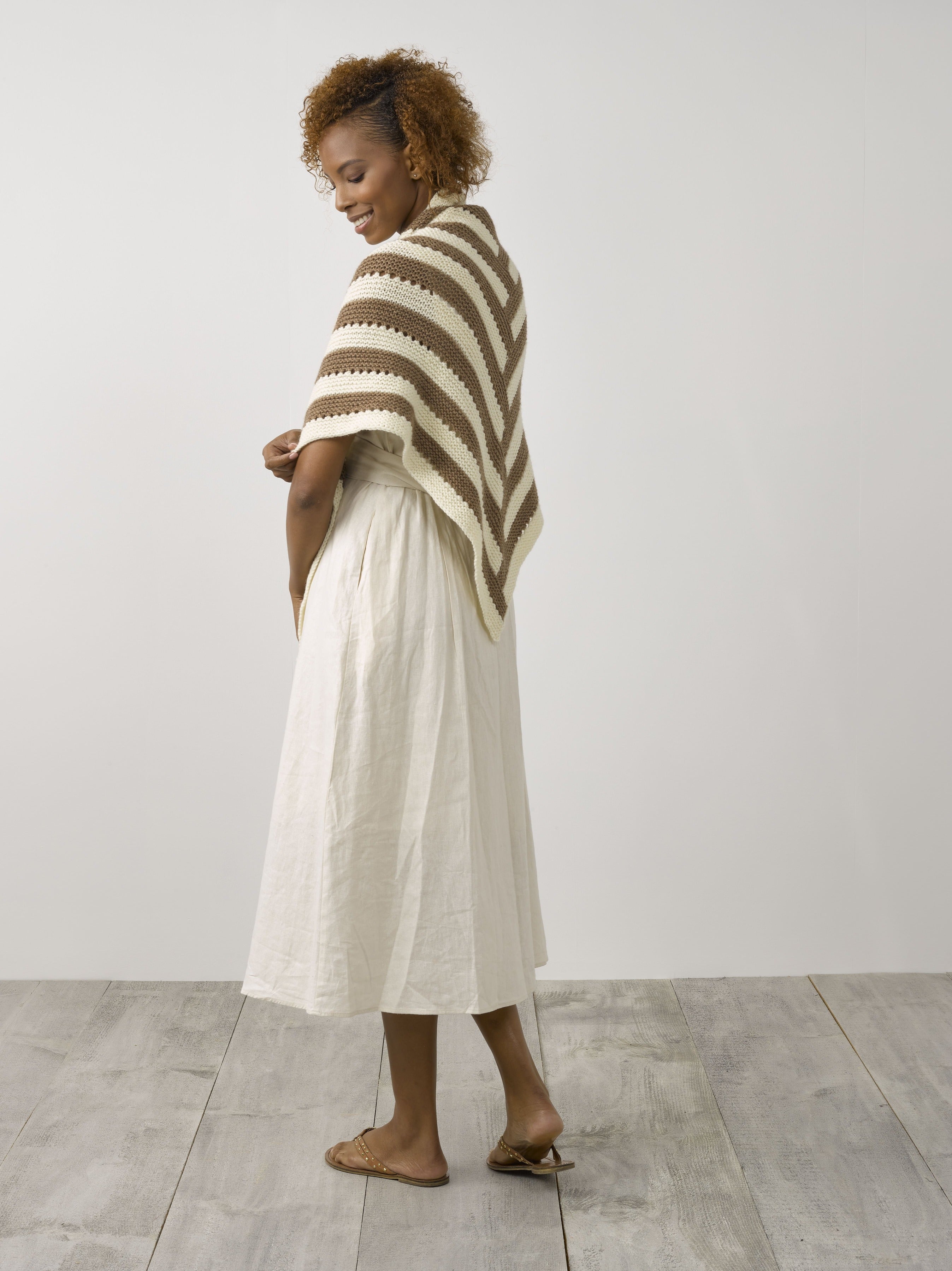 Tahki Yarns Sanderling Shawl Knitting Pattern