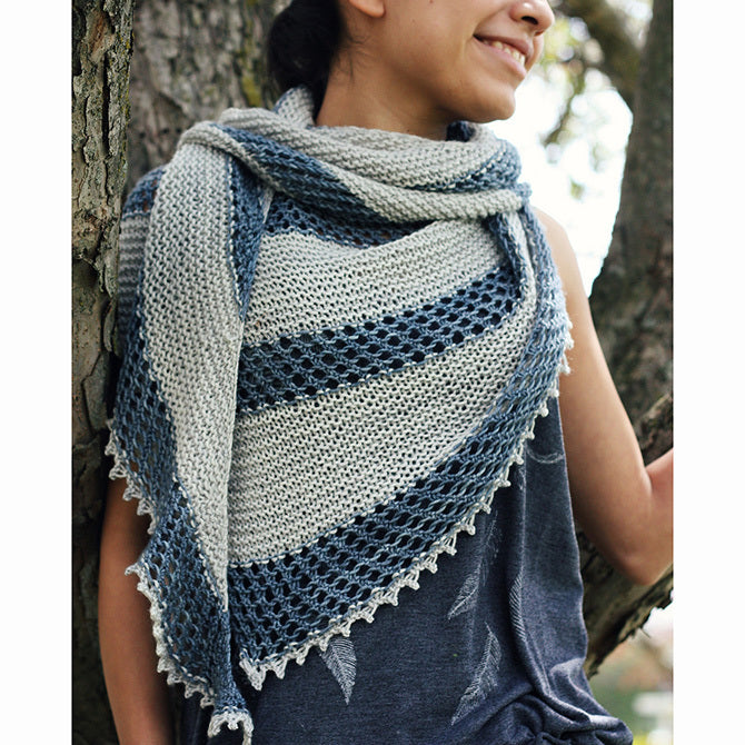 Wonderland Yarns Mesh-enger Shawl Wrap Knitting Pattern