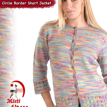 Misti Alpaca Circle Border Short Jacket Knitting Pattern