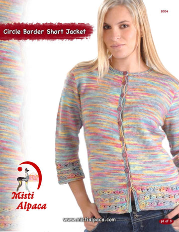 Misti Alpaca Circle Border Short Jacket Knitting Pattern