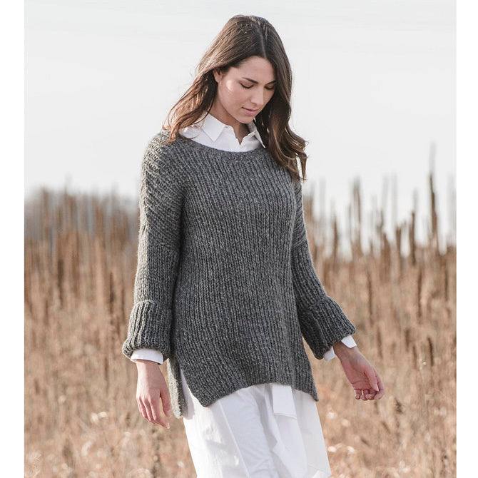 Blue Sky Fibers Preston Pullover Jumper Knitting Pattern