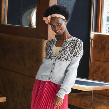 Paintbox Yarns Panthera Yoke Cardigan Knitting Pattern