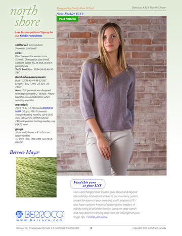 Berroco North Shore Jumper Knitting Pattern