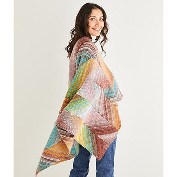 Sirdar 10141 Knitted Bias Blanket in Jewelspun PDF