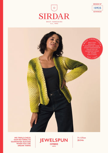 Colour Pulse Crochet Jacket in Sirdar Jewelspun Ombre - 10925 PDF