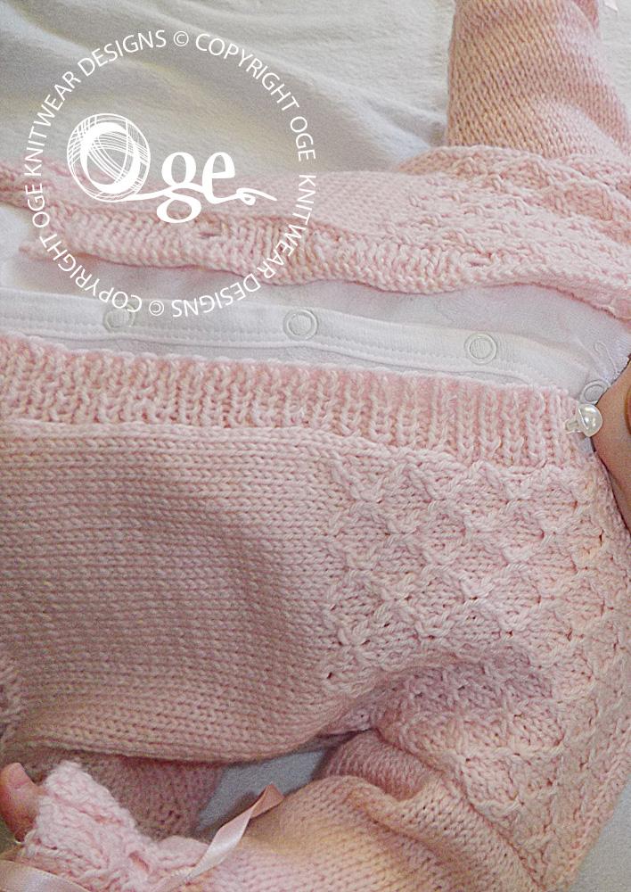 Baby girls sweater with detailed bodice and frilled hemline and cuffs - P025