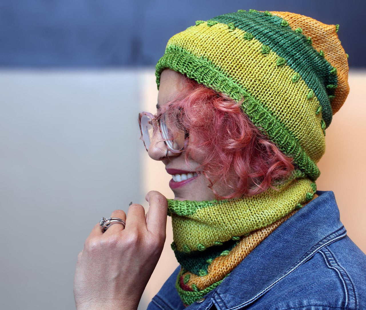 Spot my Stripes Hat and Cowl