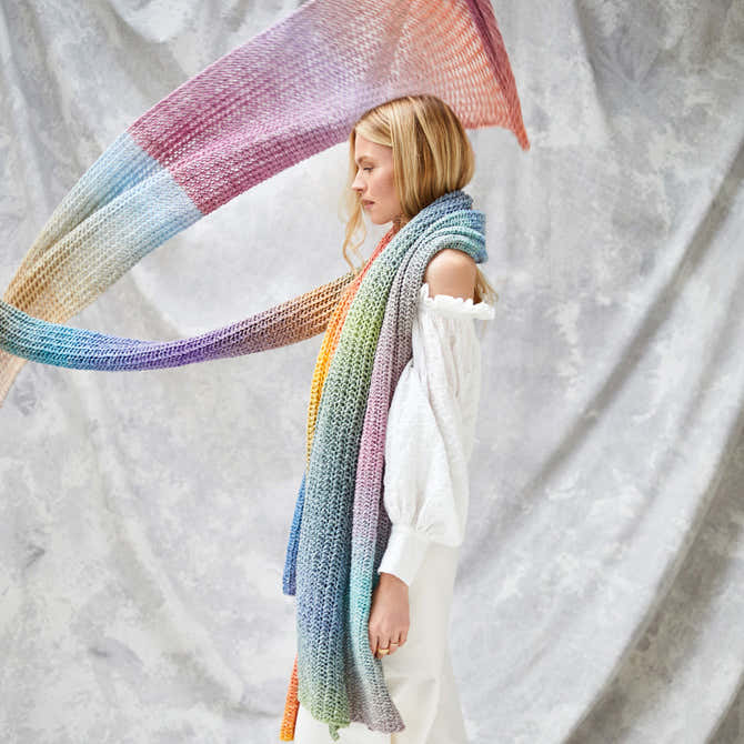 Lana Grossa Four Scarves Scarf Knitting Pattern