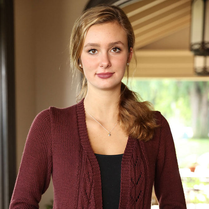Plymouth Yarn Lace Panel Jacket Cardigan Knitting Pattern