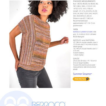 Berroco Marisol Jumper Knitting Pattern