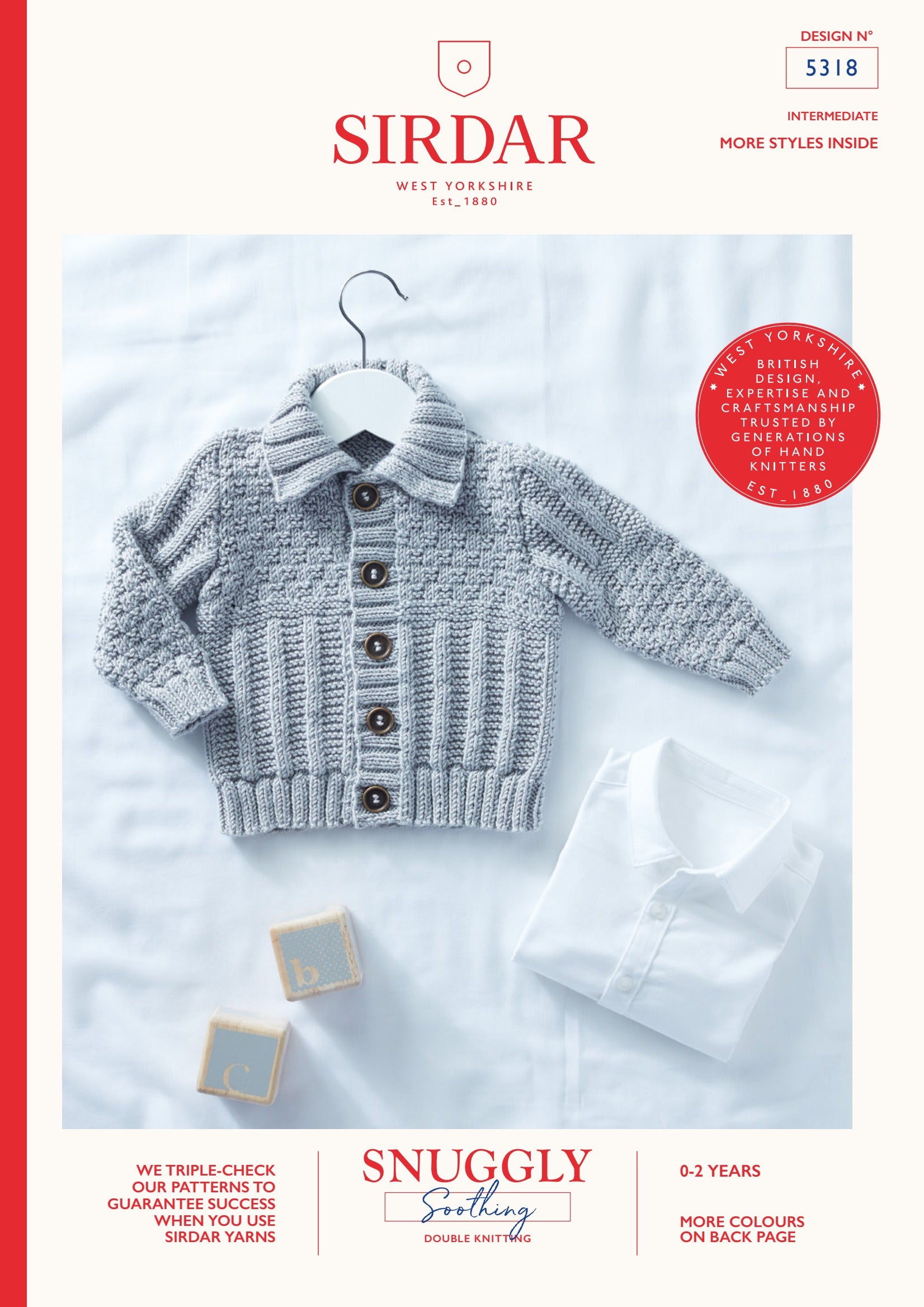 Sirdar Collared Cardigan Knitting Pattern