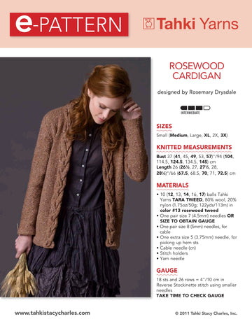 Tahki Yarns Rosewood Cardigan PDF
