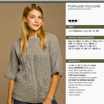 Tahki Yarns Portland Pullover Knitting Pattern