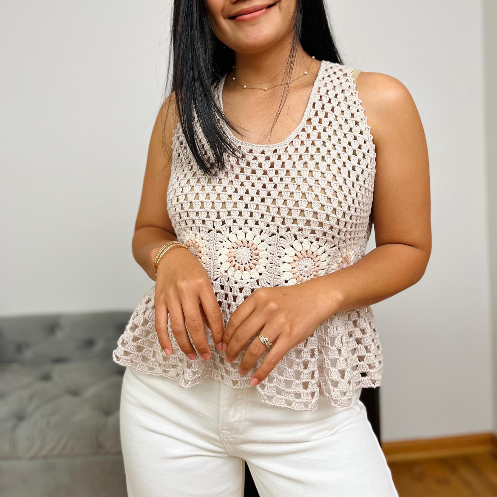 Crochet Granny Stripe Top