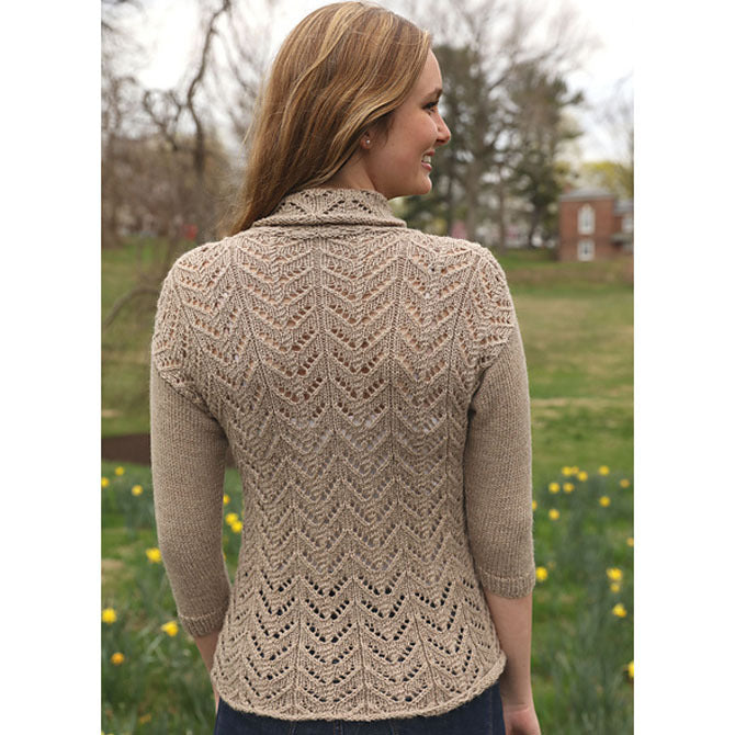 Plymouth Yarn Lace Pullover Jumper Knitting Pattern