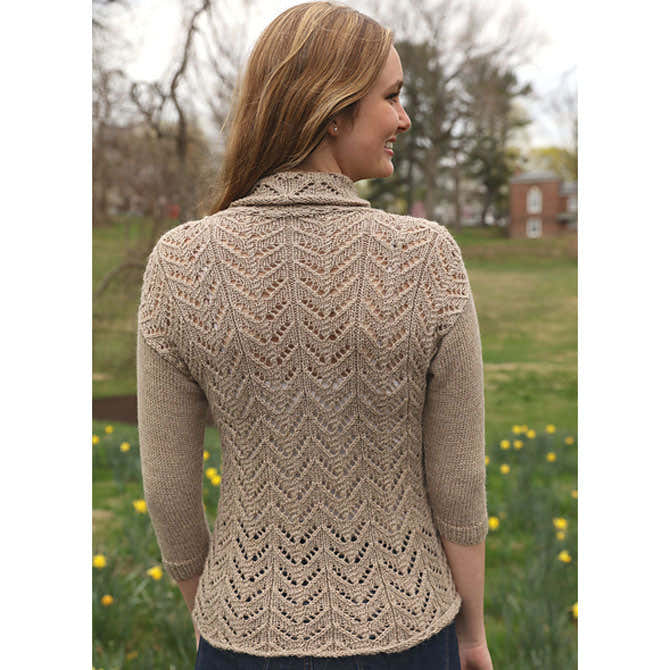 Plymouth Yarn Lace Pullover Jumper Knitting Pattern