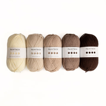 Paintbox Yarns Wool Blend Worsted 5 Ball Color Pack Yarn - Acrylic Worsted