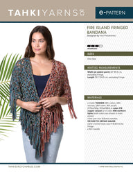 Tahki Yarns Fire Island Fringed Bandana Knitting Pattern