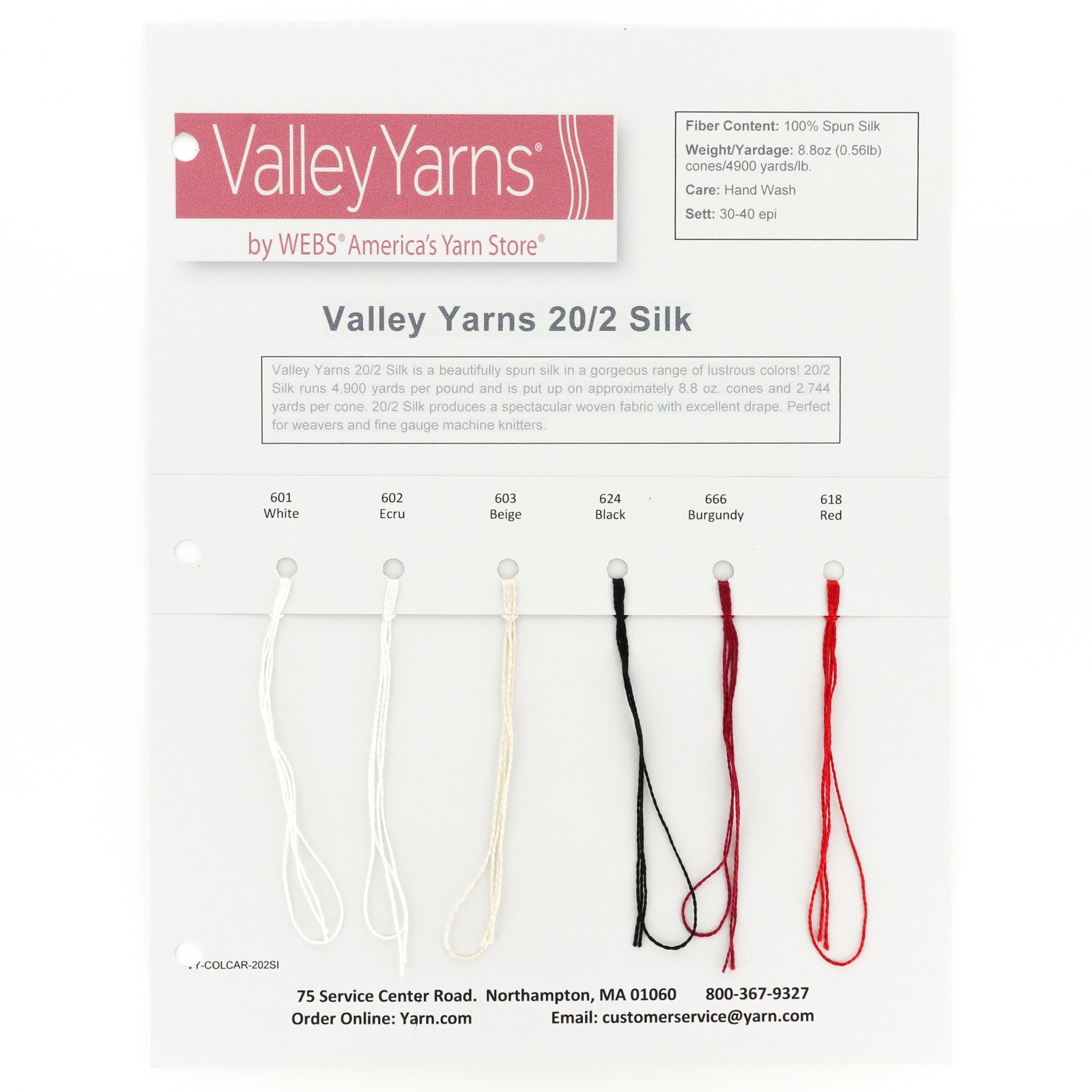 Valley Yarns 20/2 Silk Yarn - Silk