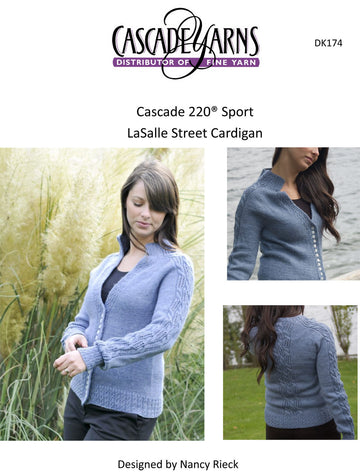 Cascade Yarns DK174 LaSalle Street Cardigan (Free)