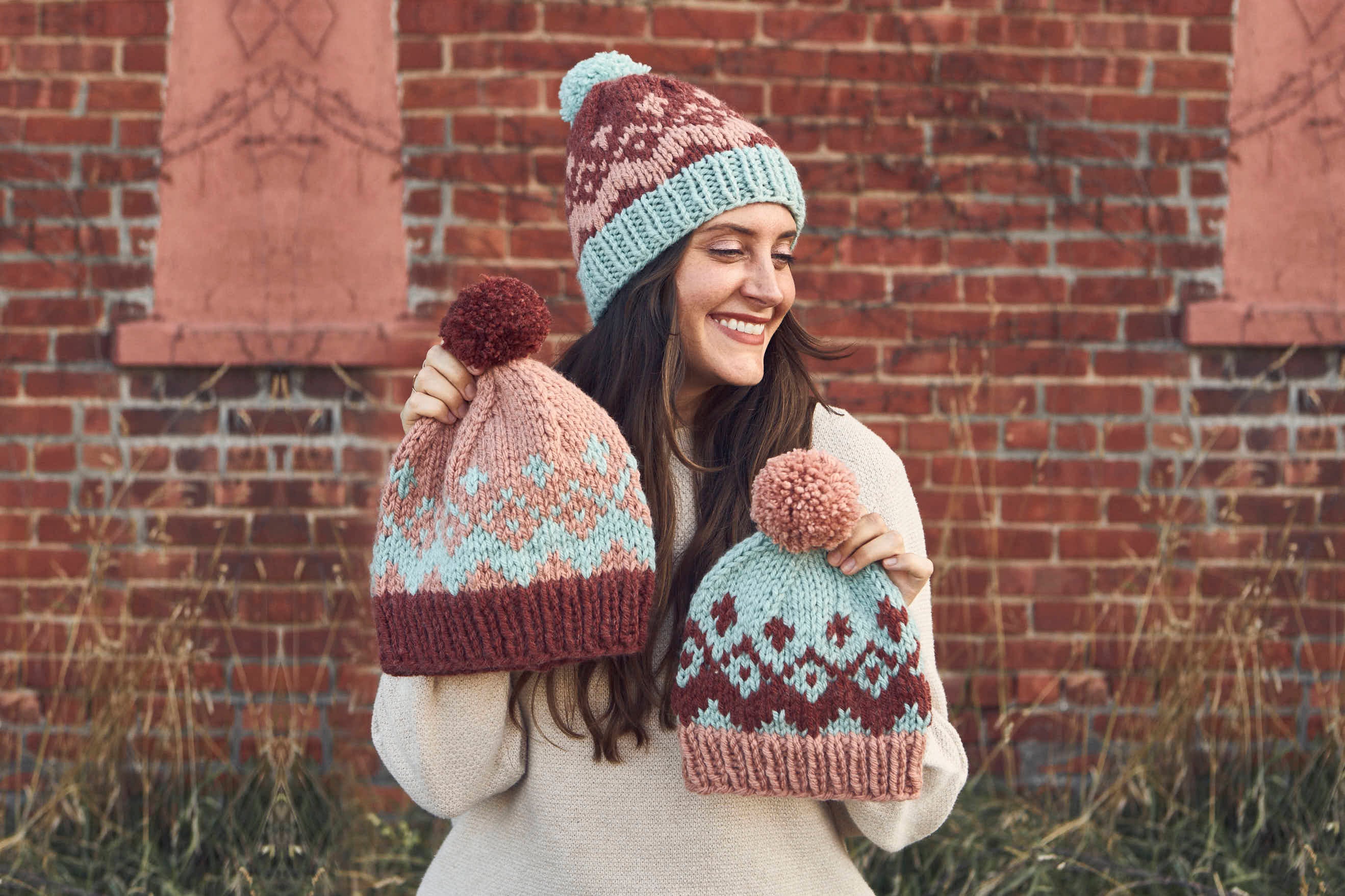 Trio Toboggan Hat Knitting Pattern
