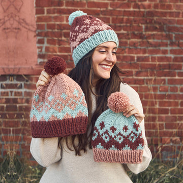 Trio Toboggan Hat Knitting Pattern