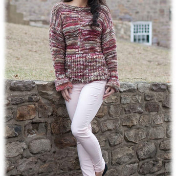 Peplum Drop Shoulder Pullover Jumper Knitting Pattern