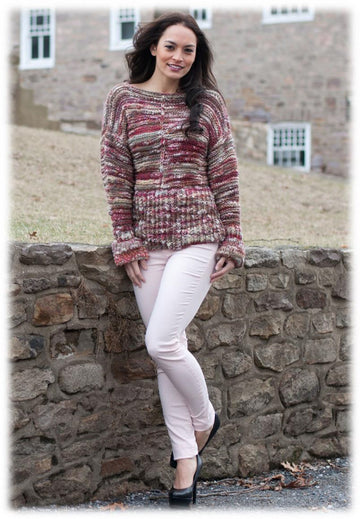 Peplum Drop Shoulder Pullover Jumper Knitting Pattern