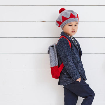 Debbie Bliss Otis Backpack & Beret Knitting Pattern