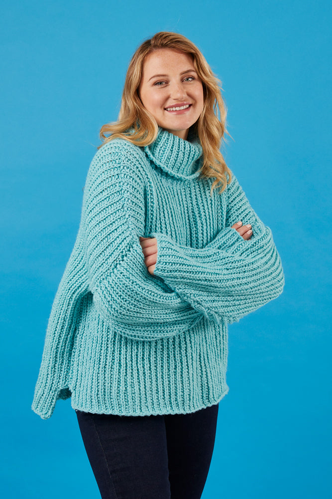 Paintbox Yarns Cuddle Sweater Knitting Pattern